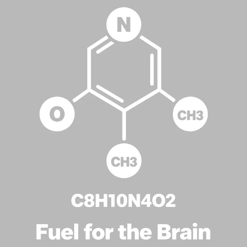Caffeine Molecule Graphic Fuel for the Brain