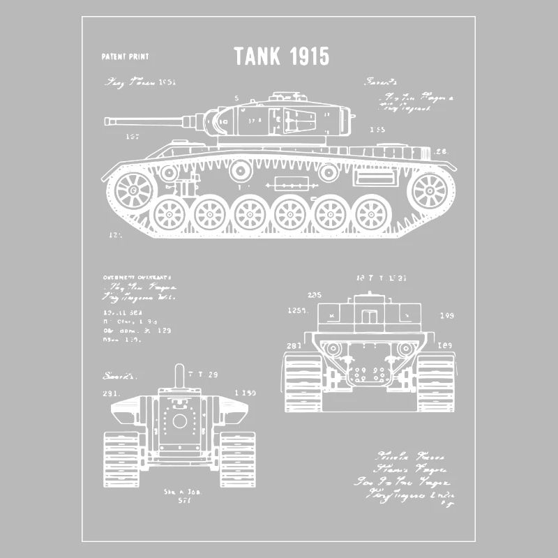 Panzer Bauplan von 1915