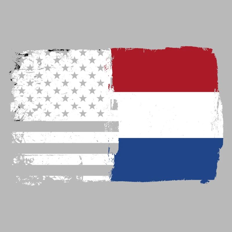 Fusion de drapeaux : Étoiles rayures Dutch Brush