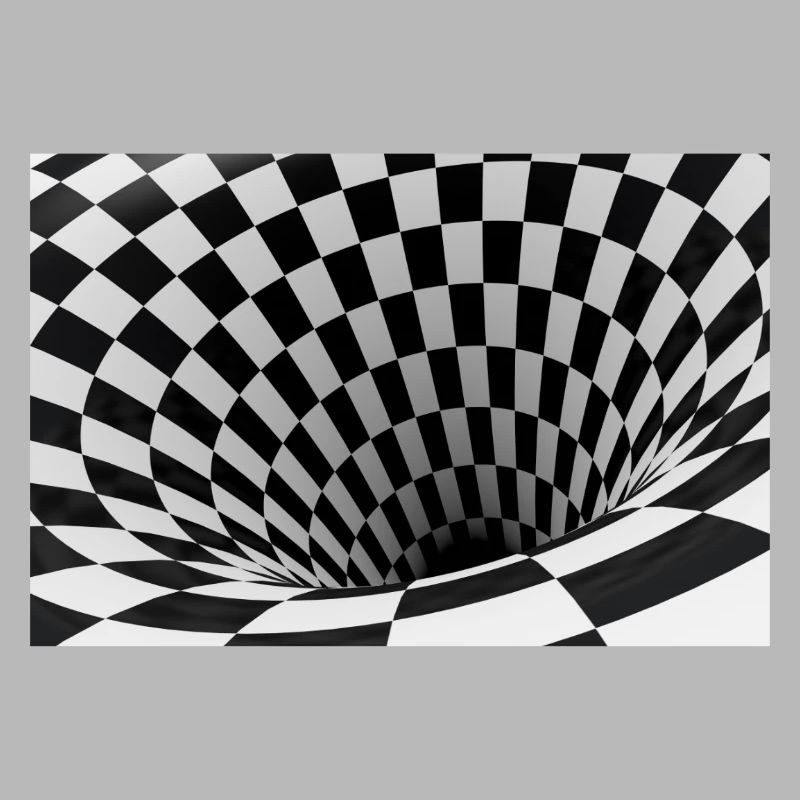Vortex damier noir et blanc
