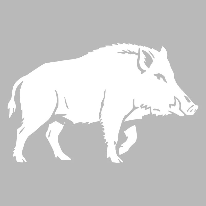 Wild Boar Silhouette Shadow Clean Vector