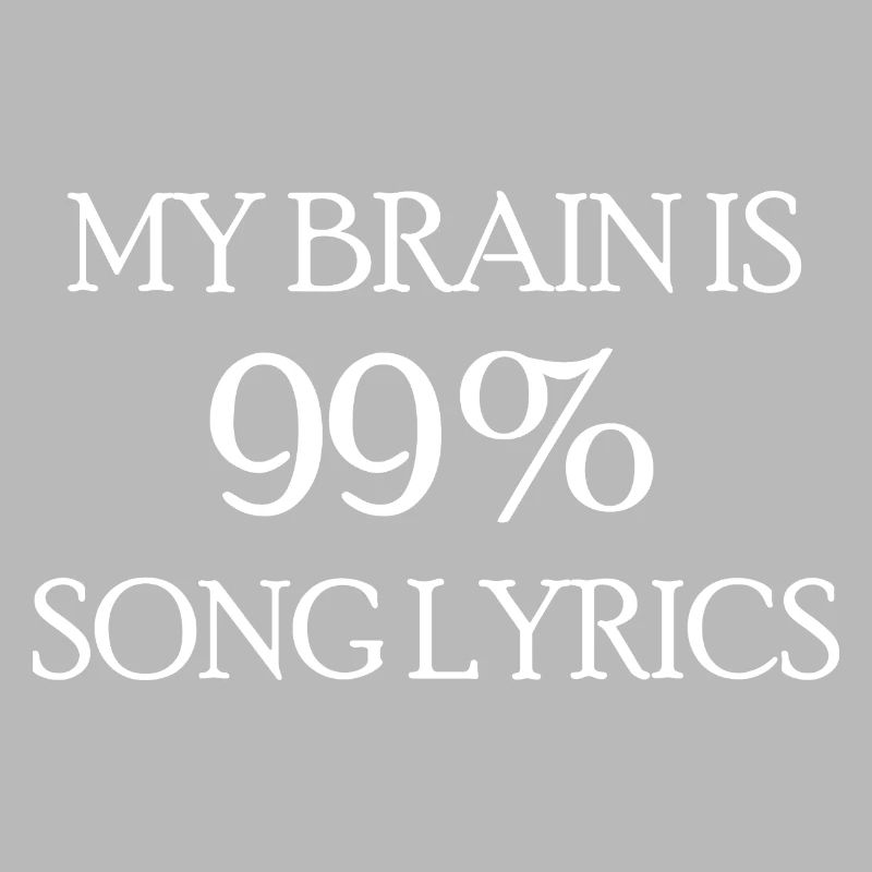 Humorous Brain Lyrics Graphic Tee