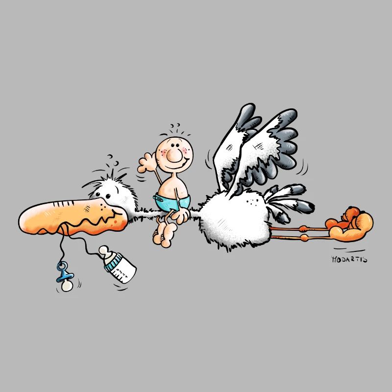 Cigogne apporte bébé