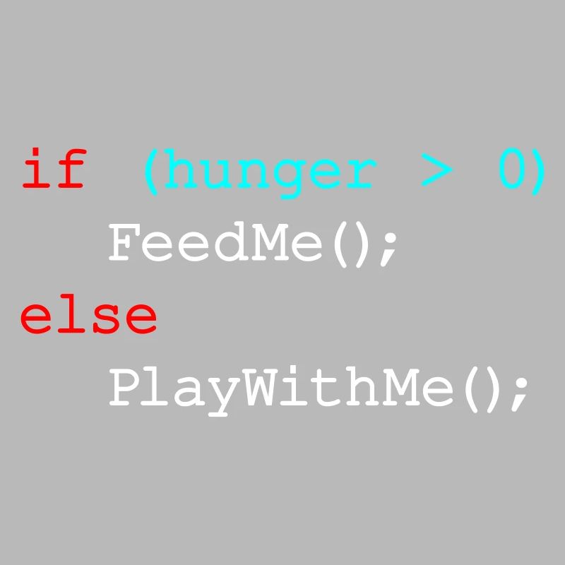 If hunger feed me else play with me - JavaScript