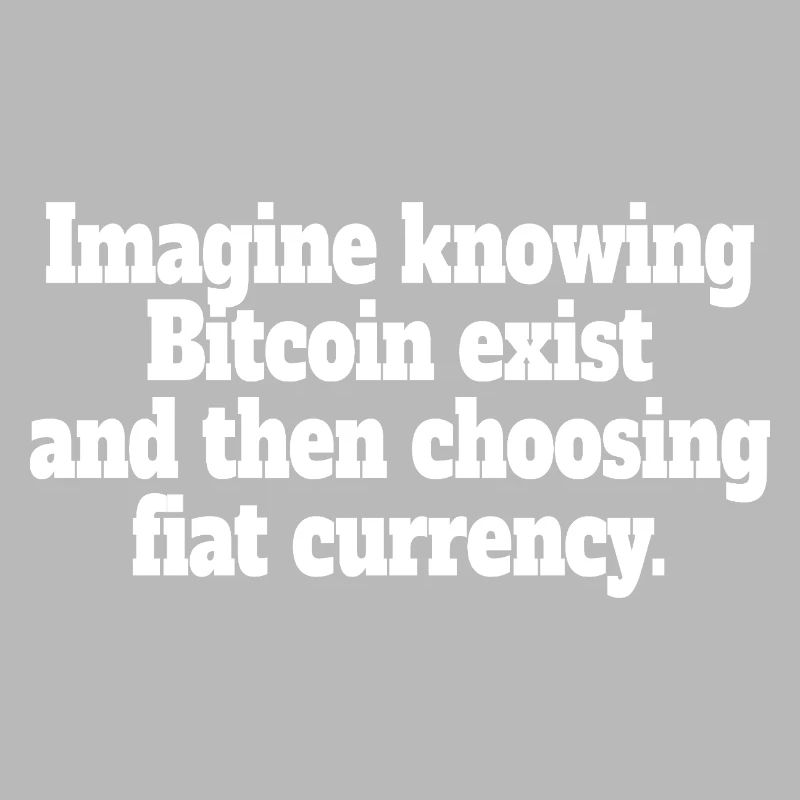 Bitcoin Imaginez savoir que Bitcoin existe crypto BTC