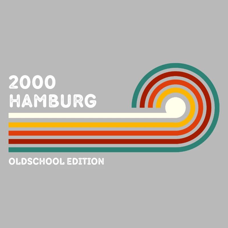Hamburg Retro Shirt 2000 Zip Code Souvenir Zip Code