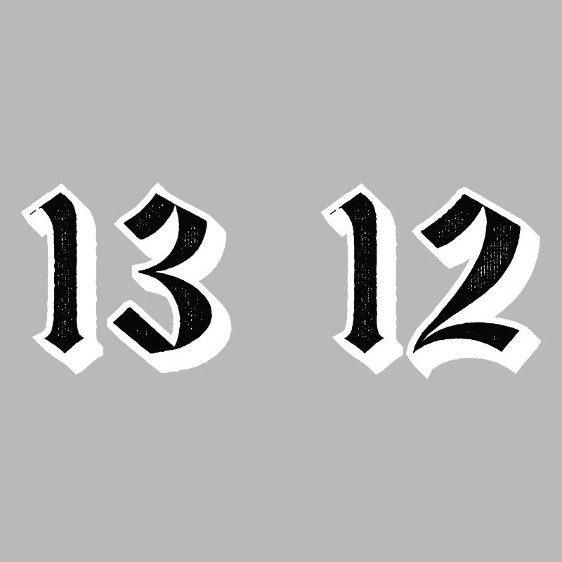Twin Gothic Numerals 13 12