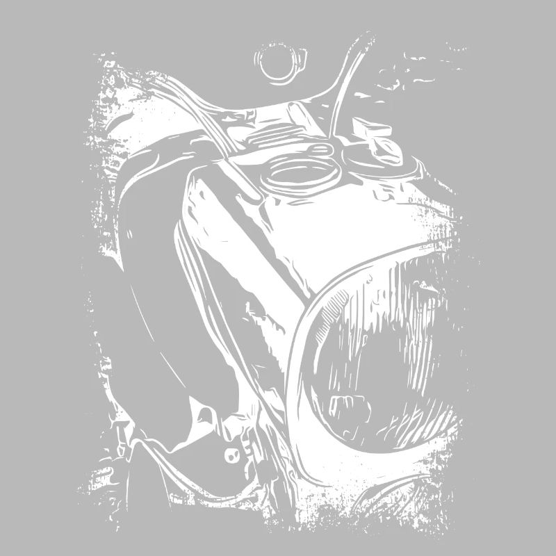 Two-stroke legend black and white