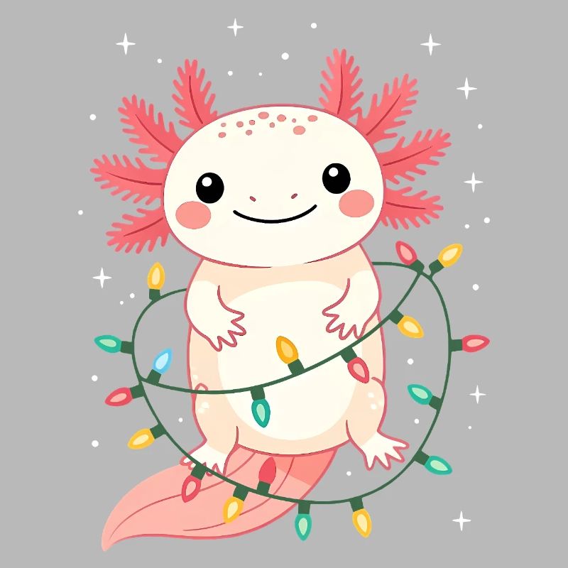 Pull de Noël Axolotl Drôle Mignon
