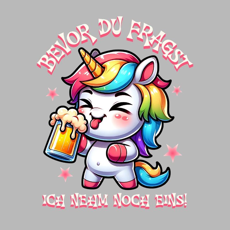 Buntes Einhorn Bier Feier