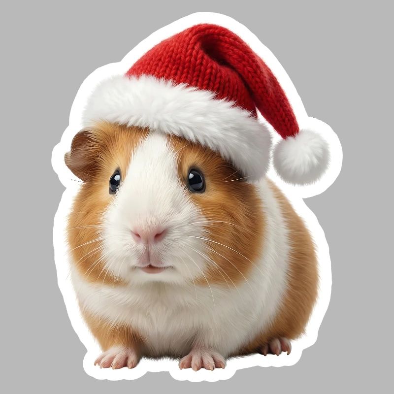 Petit chapeau de Noël en forme de cochon d’Inde mignon