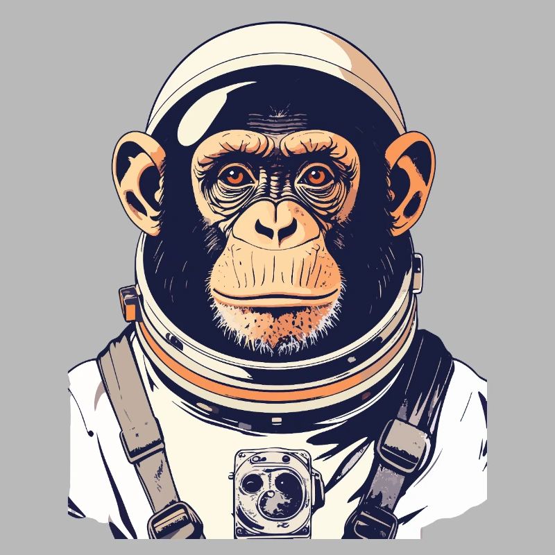 Motif spatial Singe Astronaute Singe