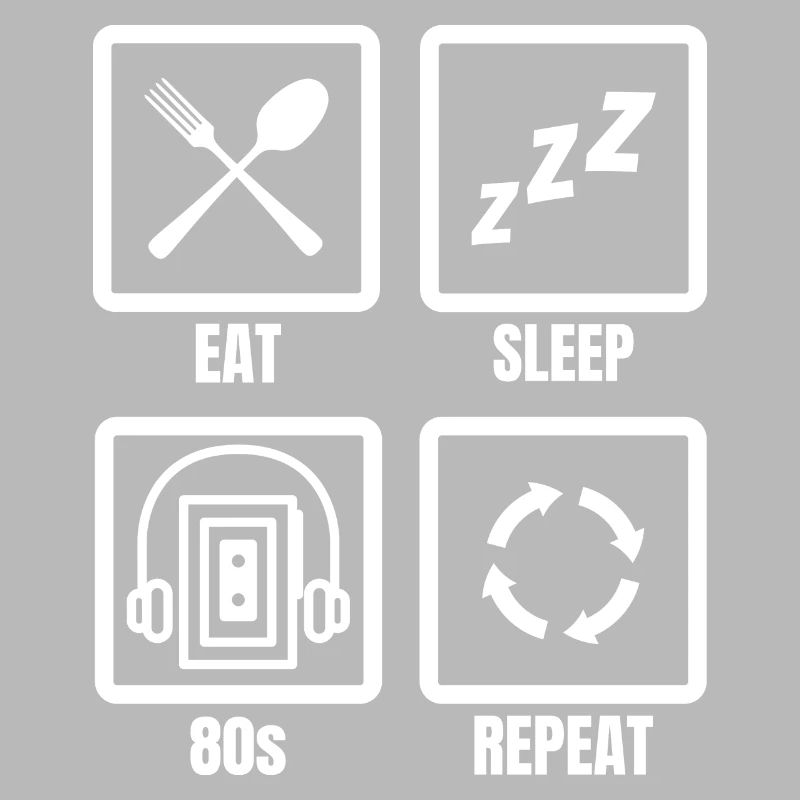 Manger dormir 80s Répéter