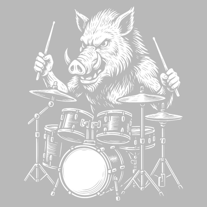 Boar Drummer Rock Attack