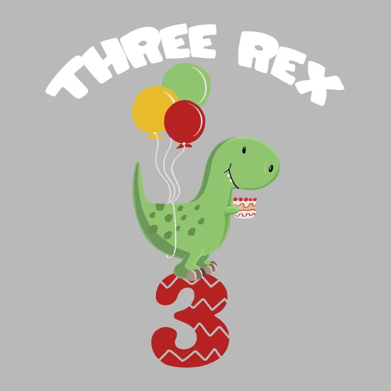 Three Rex - Third Birthday Boy - 3 years