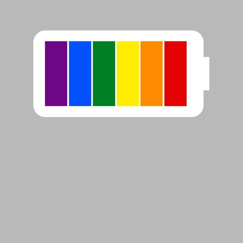 Regenbogenfarben Batterie Loading - Gay Pride