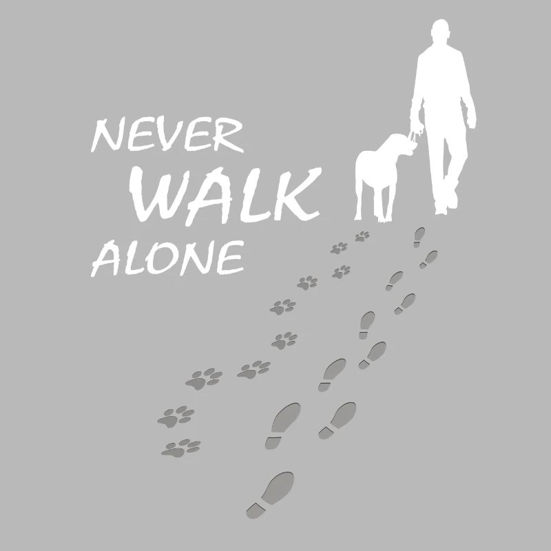 Never walk alone - Hund Herrchen Gassi, Backprint
