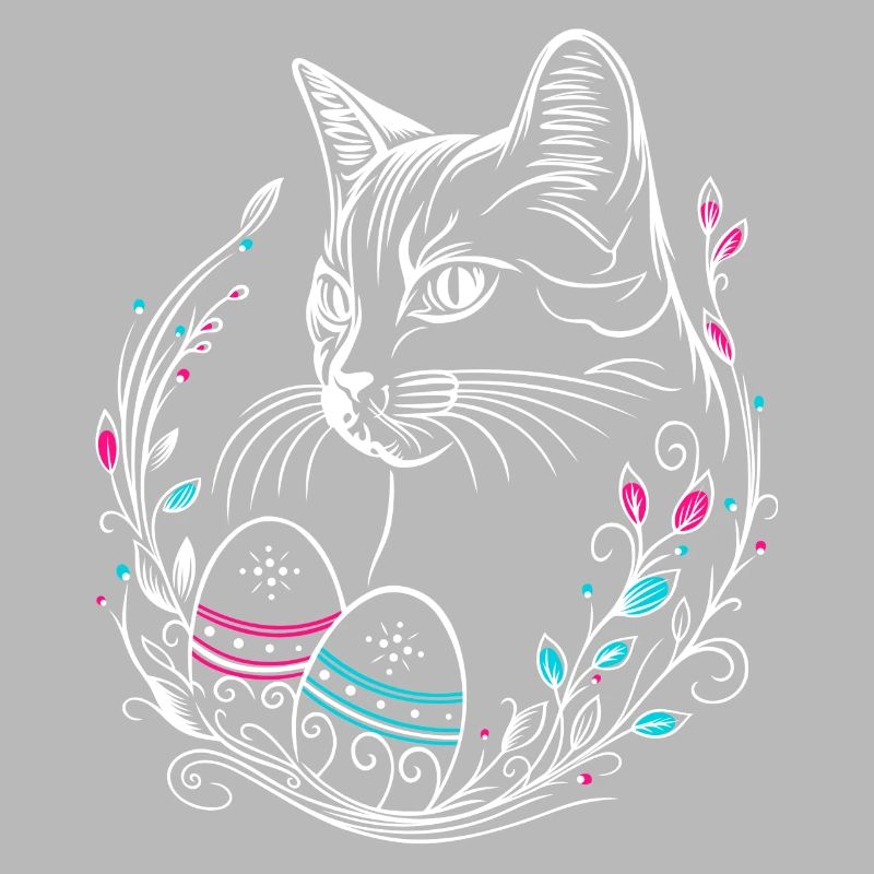 Chat Oeufs de Pâques Chat de Pâques