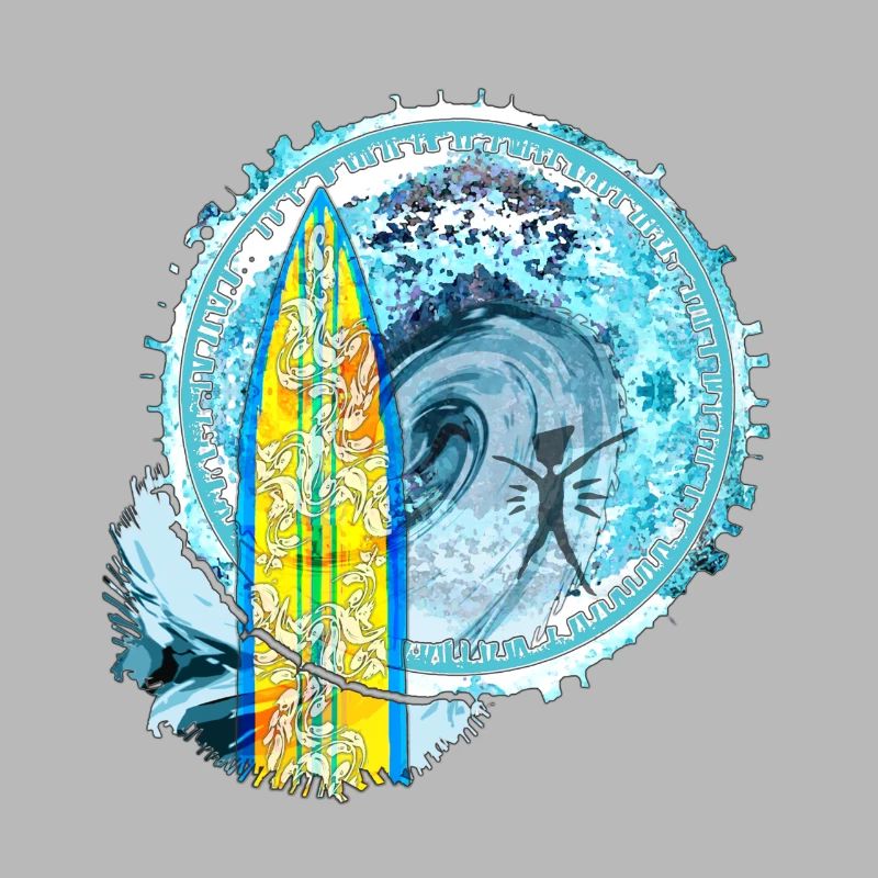 Surf Waves Abstract Art Print