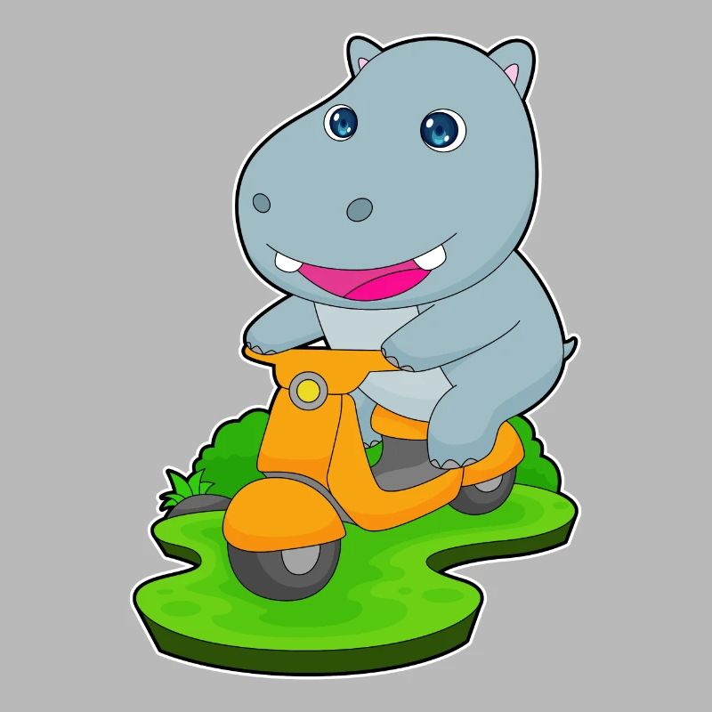 Nilpferd Motorroller