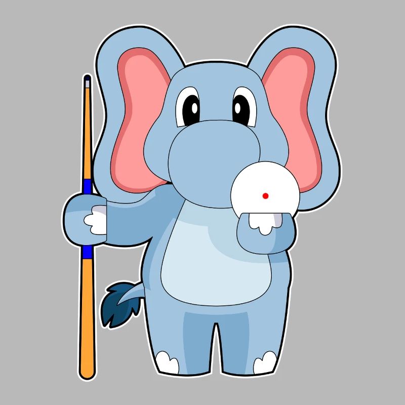 Cue de billard éléphant