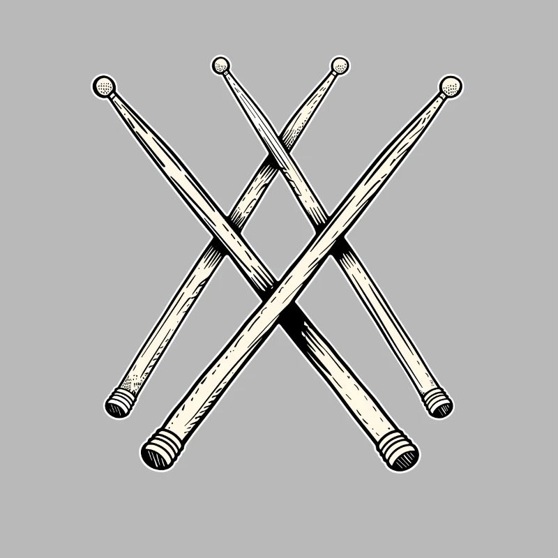 Drumsticks Line Art