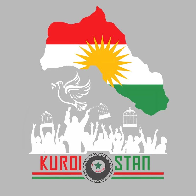 Kurdish flags with Kurdistan Kurd
