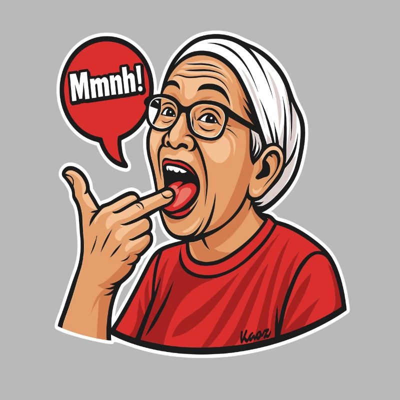 Asian Mom with speech Bubble Design