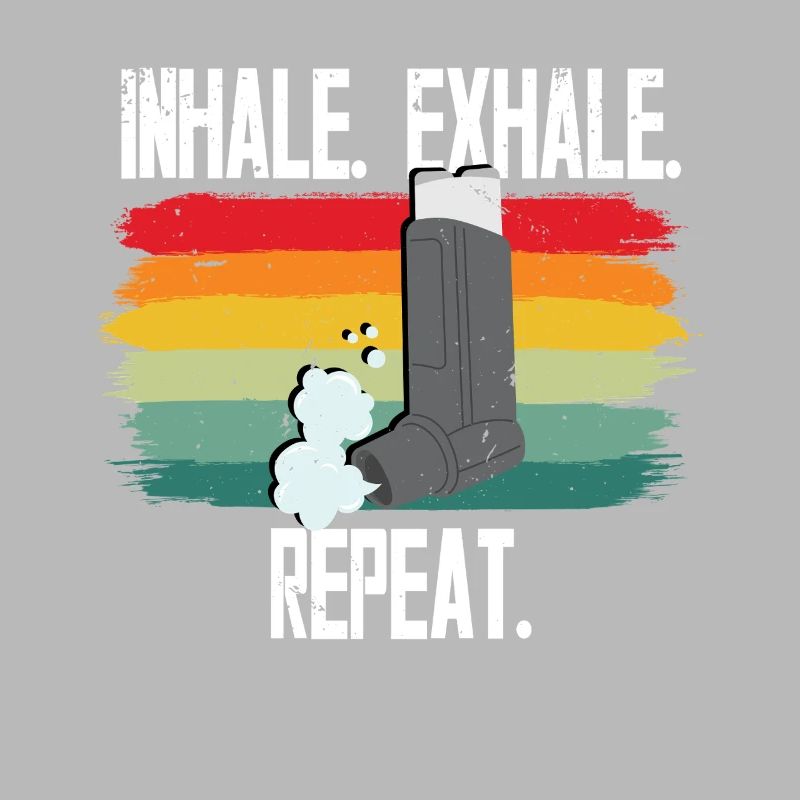 Asthma Asthmatiker Inhale Exhale Repeat