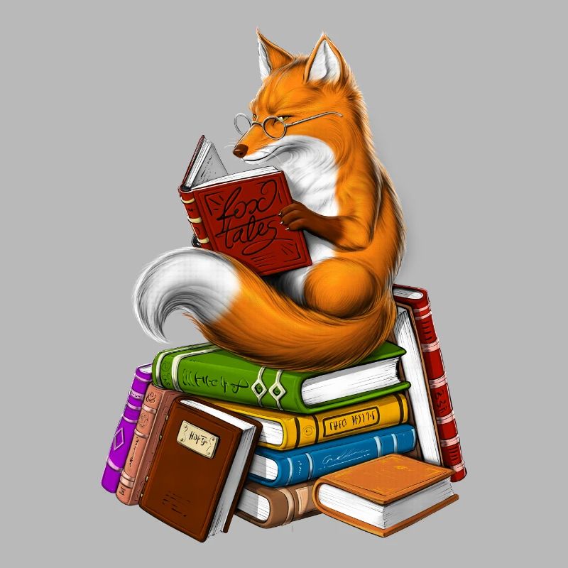 Fuchs liest ein Buch
