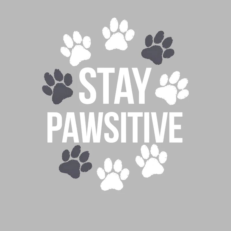 Stay Pawsitive Pawprints Tee