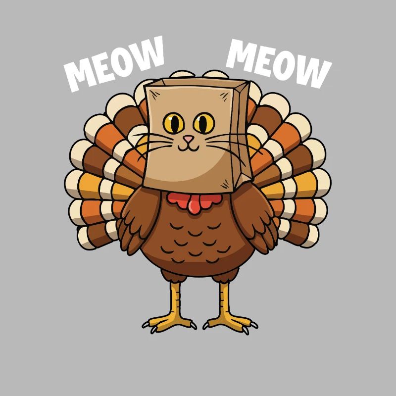 Dinde Chat Thanksgiving Récolte d’automne