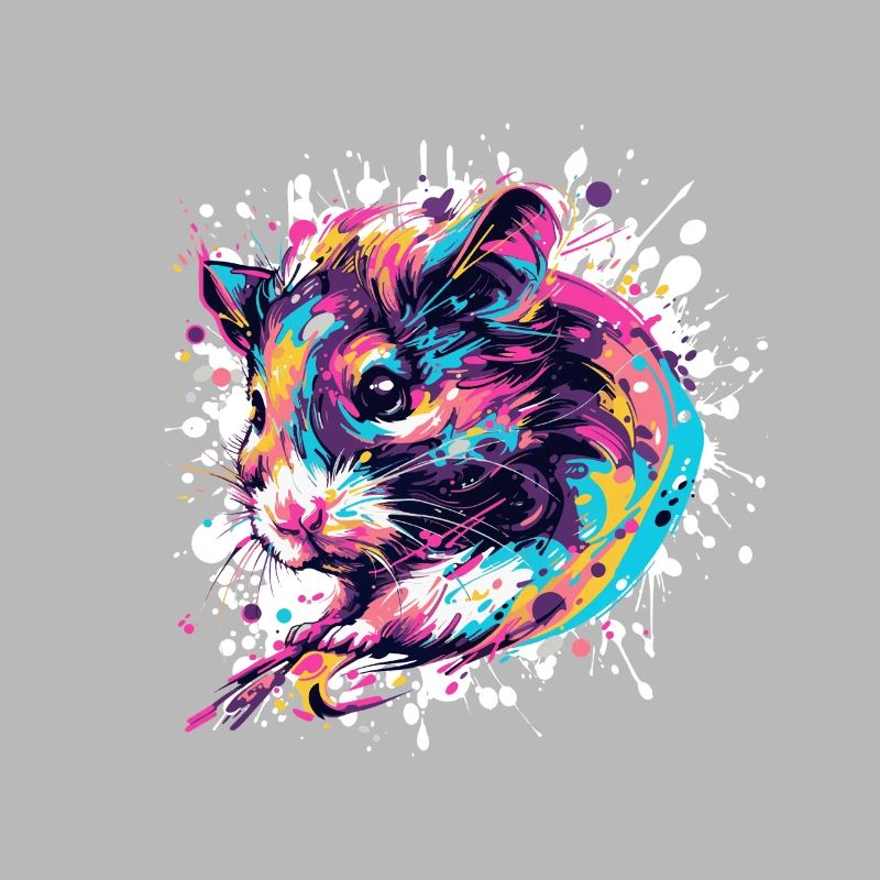 Bunte Farbsplash Hase