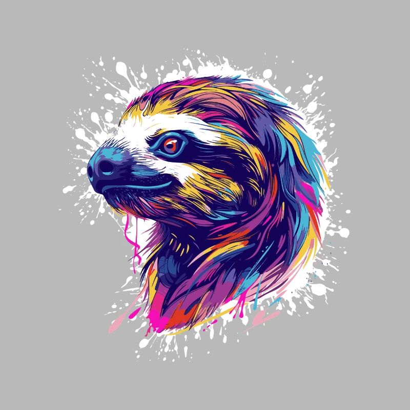 Faultier Sloth Splatter