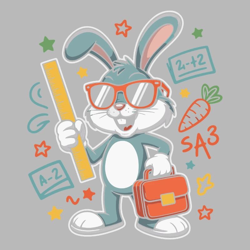 Math Bunny Glasses Suitcase