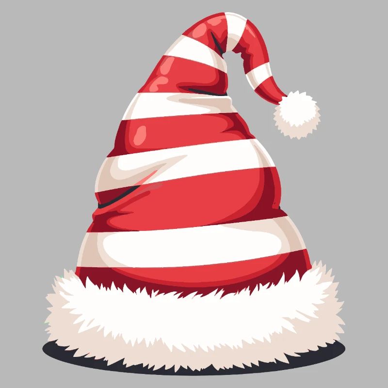 Candy Stripe Santa Hat