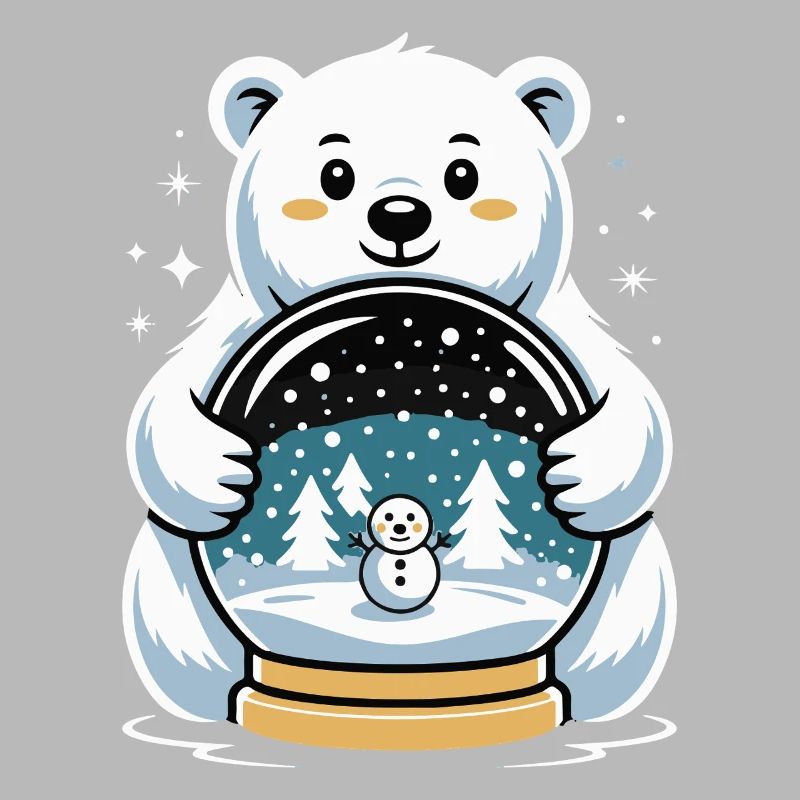 Polar Bear Snow Globe Impression