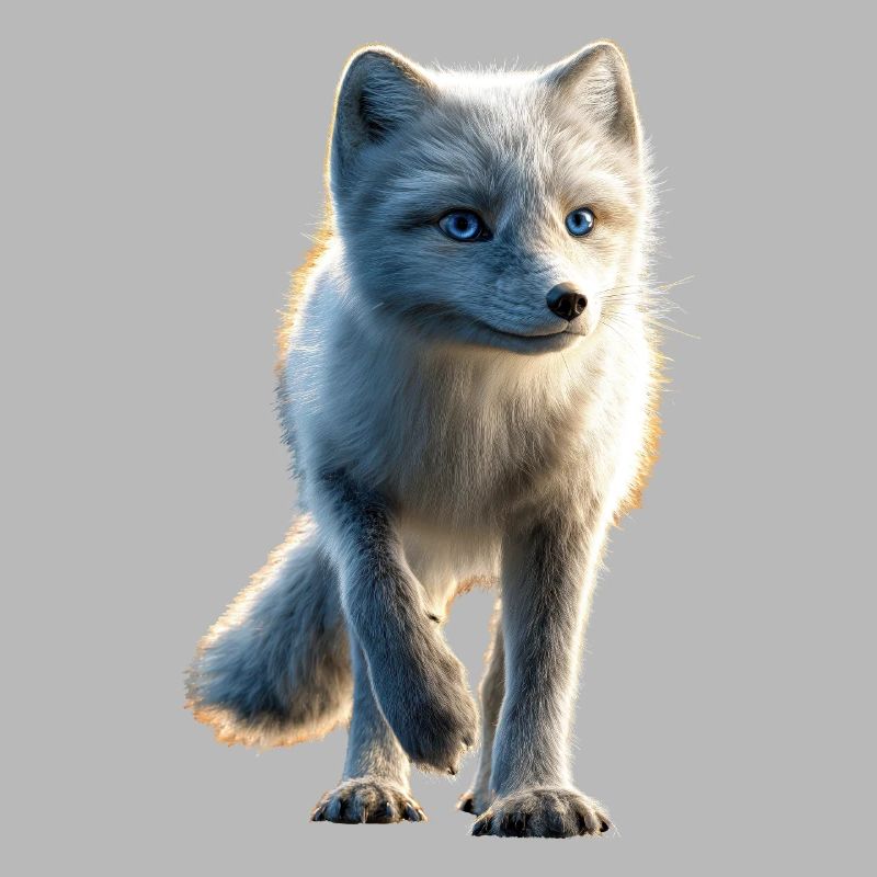 Polarfuchs Schneefuchs Eisfuchs Süßer Weißer Fuchs
