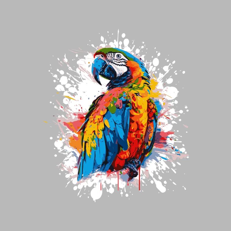 Farbexplosion Papagei Illustration