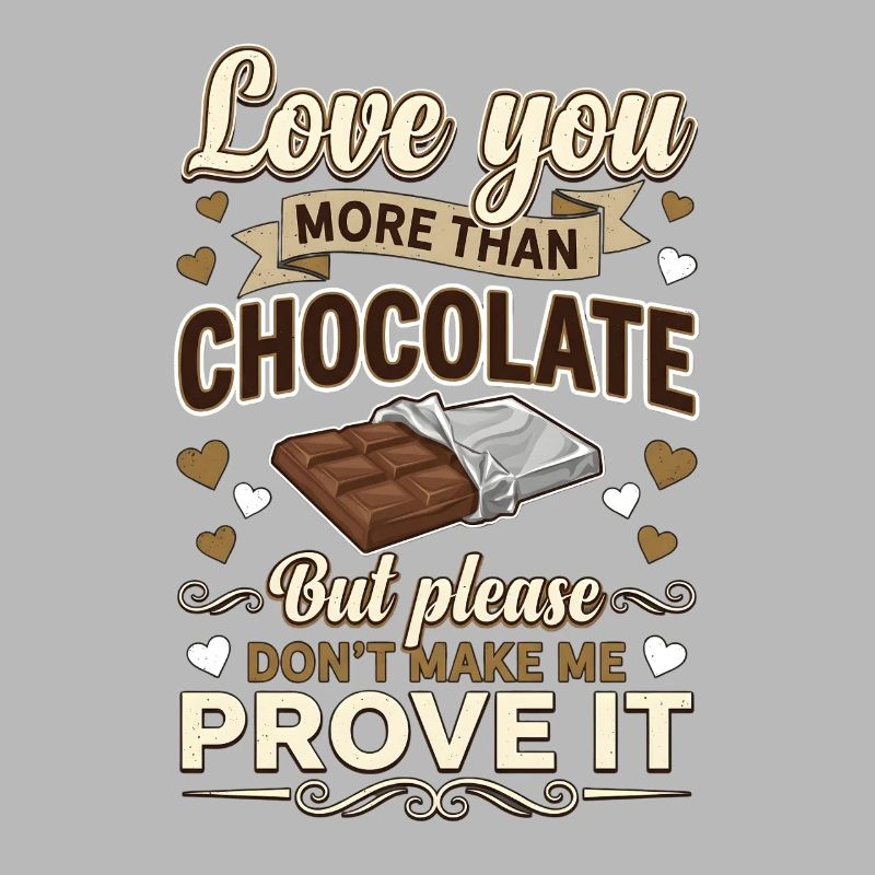 Je t’aime plus que le chocolat drôle de Saint-Valentin