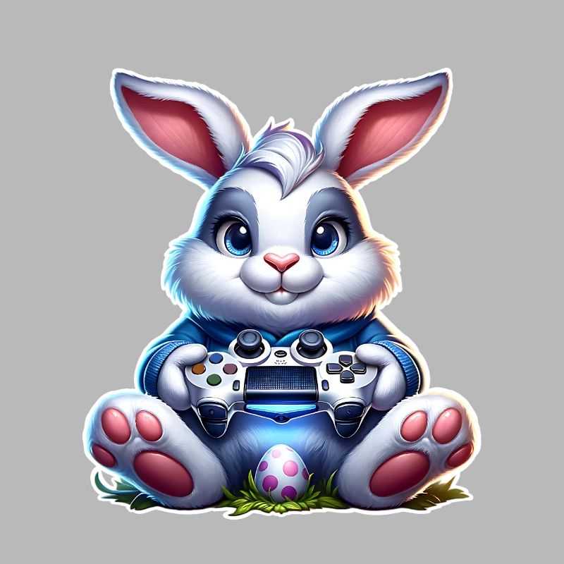 Joueur de Jeux de Lapins de Pâques