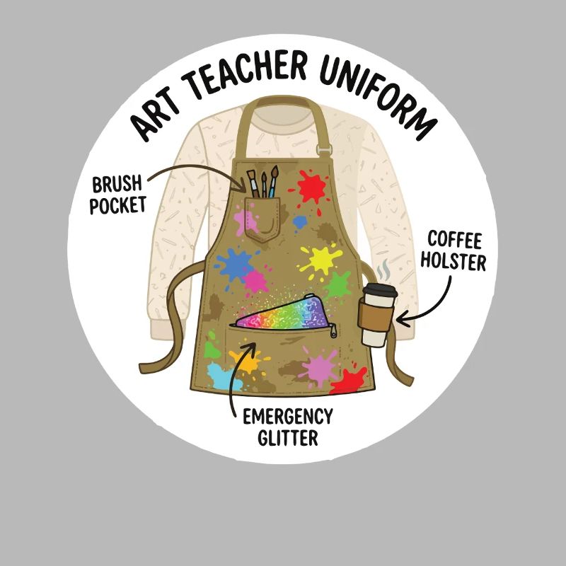 Motif créatif de l’uniforme d’enseignant d’art