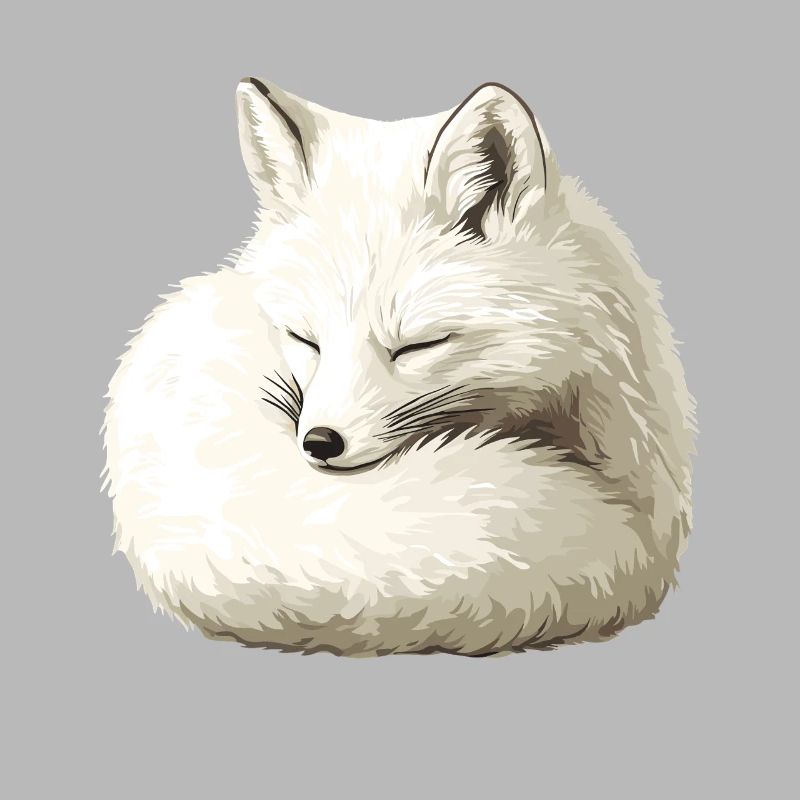 Sleeping Winter Fox