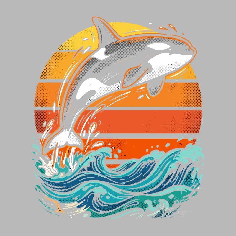 Orca at sunset