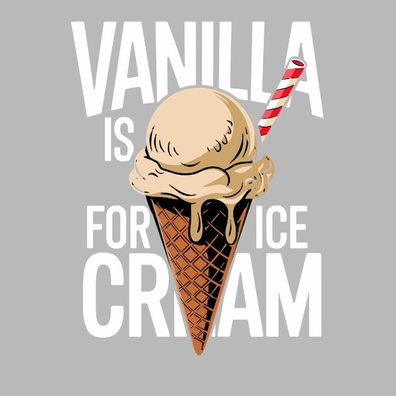 Vanille Eiscone im Kontrast