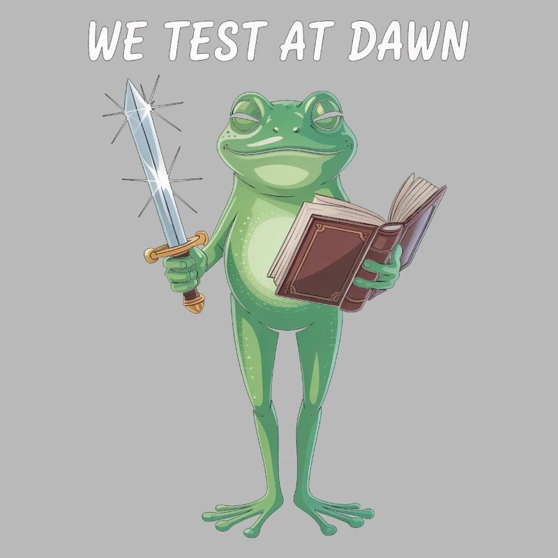 Dawn Quest Frog Sword and Scroll
