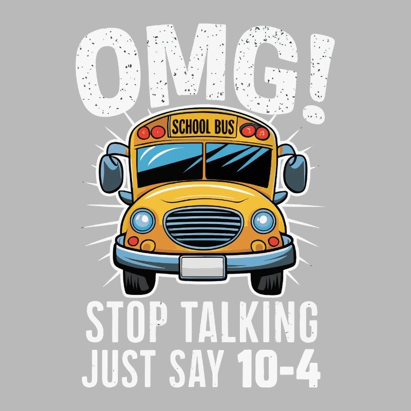 OMG Schulbus Spruch Illustration