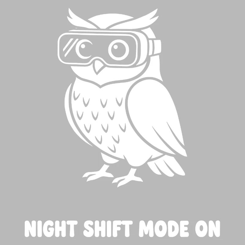 Nachtmodus Eule mit VR-Brille