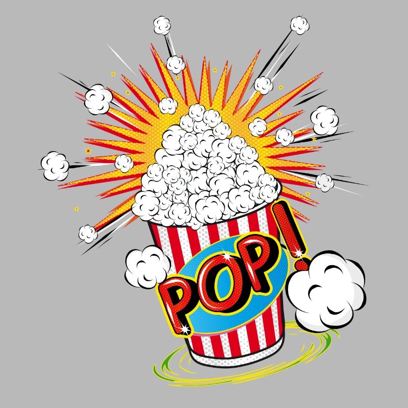 Pop-corn dans un style pop art