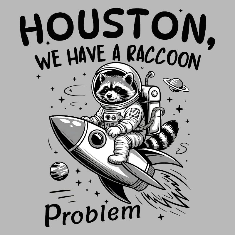 Houston We Have A Raccoon Problem Space Rocket